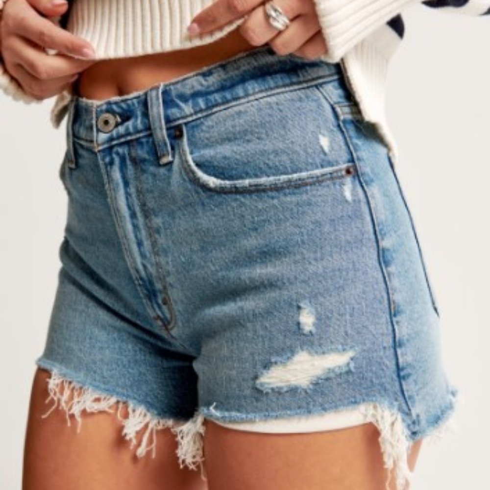 Abercrombie & Fitch Curve Love High Rise Mom Short